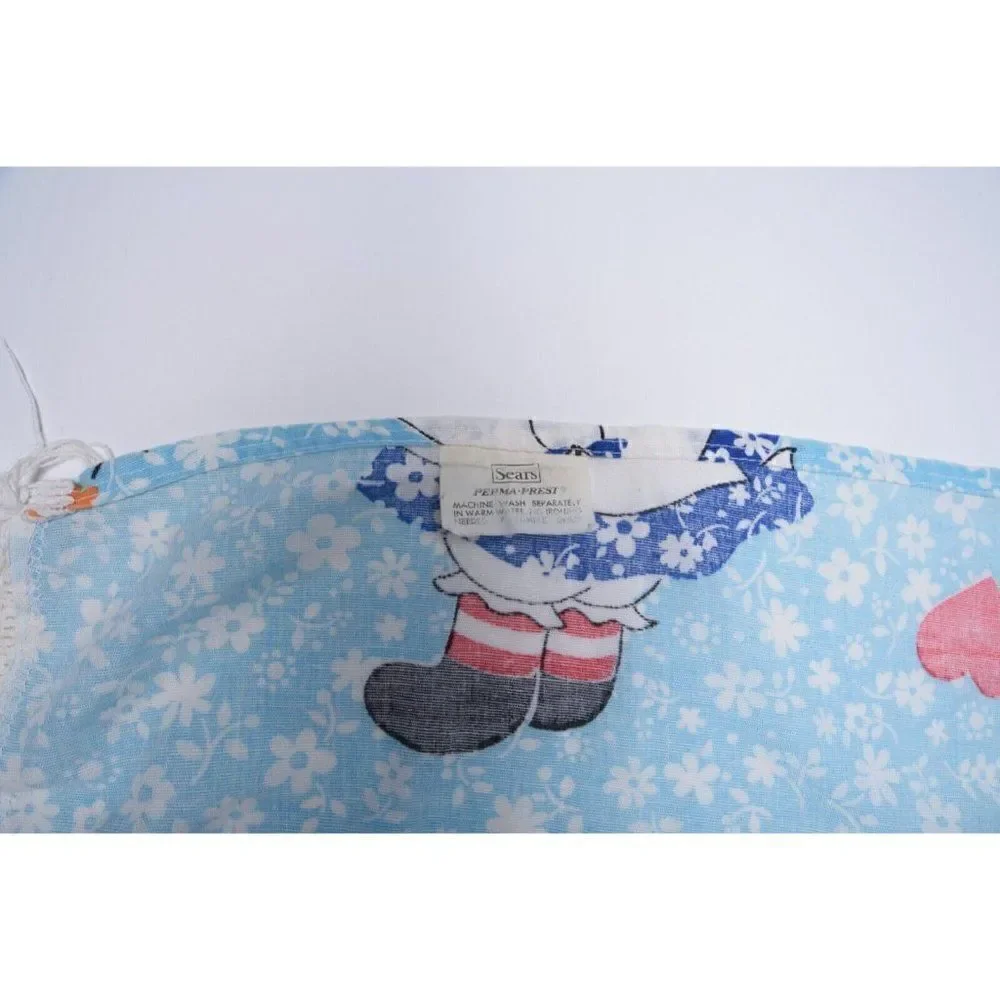Vintage 70s Sears Raggedy Ann & Andy Doll Coverlet Sheet bobbs merrill company